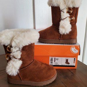 Toddler Girls JUMPING BEANS NORAA Chesnut Boots Size 7T
